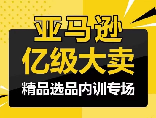 亚马逊亿级大卖-精品选品内训专场，亿级卖家分享选品成功之道-主题库网创