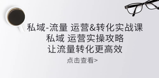 私域流量运营&转化实操课：私域运营实操攻略，让流量转化更高效-主题库网创