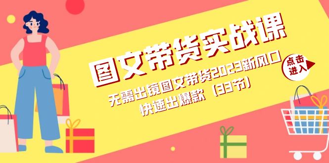 图文带货实战课：无需出镜图文带货2023新风口，快速出爆款（33节）-主题库网创