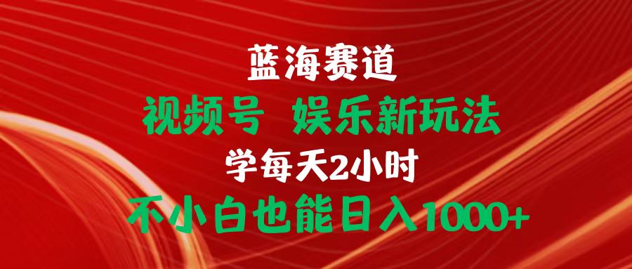 （10818期）蓝海赛道视频号 娱乐新玩法每天2小时小白也能日入1000+-主题库网创