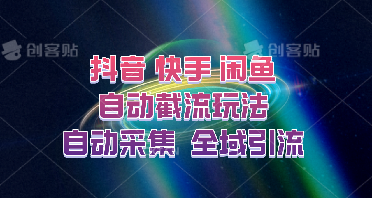 快手、抖音、闲鱼自动截流玩法，利用一个软件自动采集、评论、点赞、私信，全域引流-主题库网创