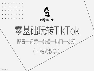 零基础玩转TikTok，配置一运营一剪辑一热门一变现，一站式教学-主题库网创